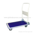 Foldable platform hand truck with 150kg load and 4" caster